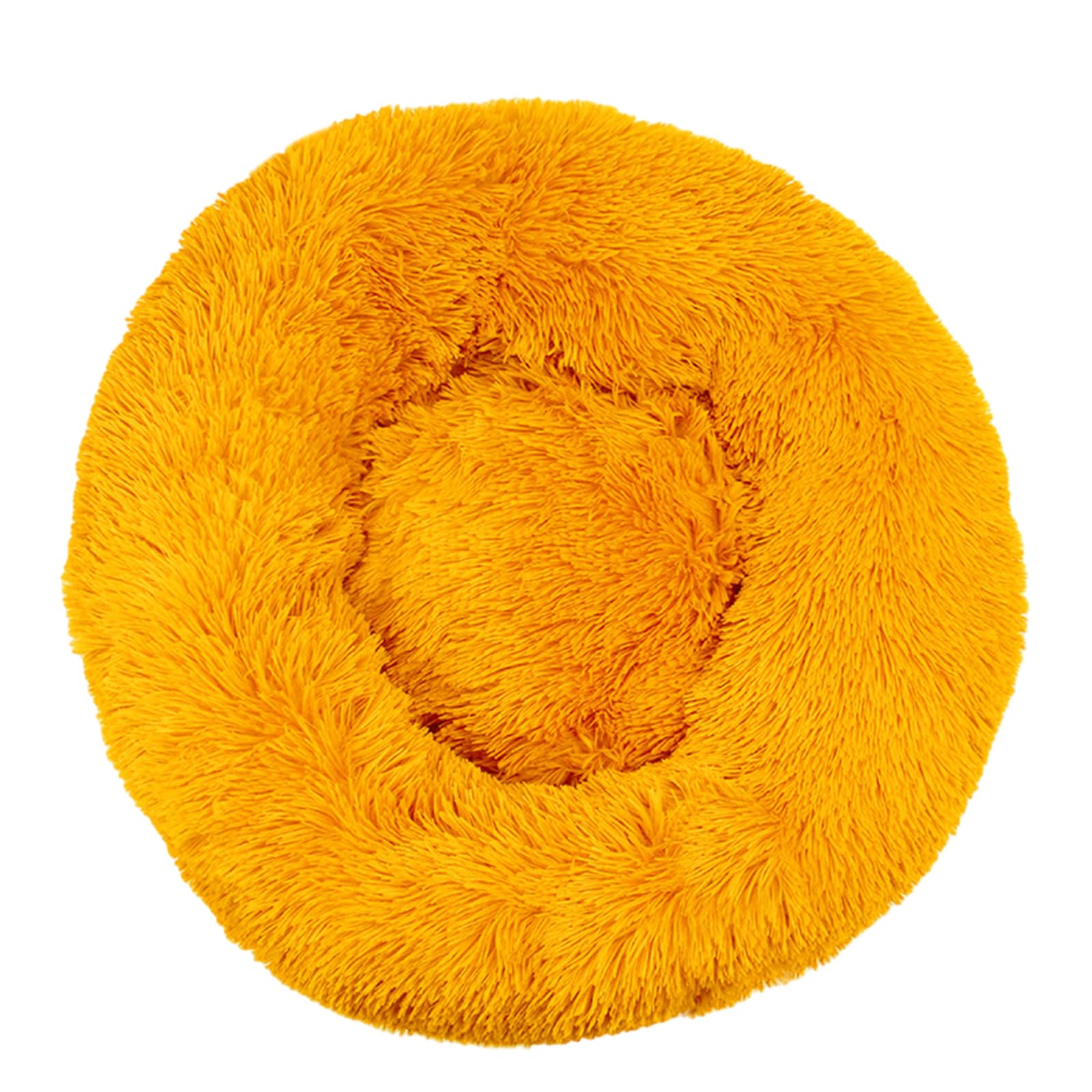 DOTBUY-SHOP Large Dog Bed Washable, Soft Comfy Cat Bed Felt Donut Dog Bed, Warm Pet Bed for autumn and winter, Orthopedic Dog Beds Gift for Medium Cats and Dogs (80 cm,golden yellow)