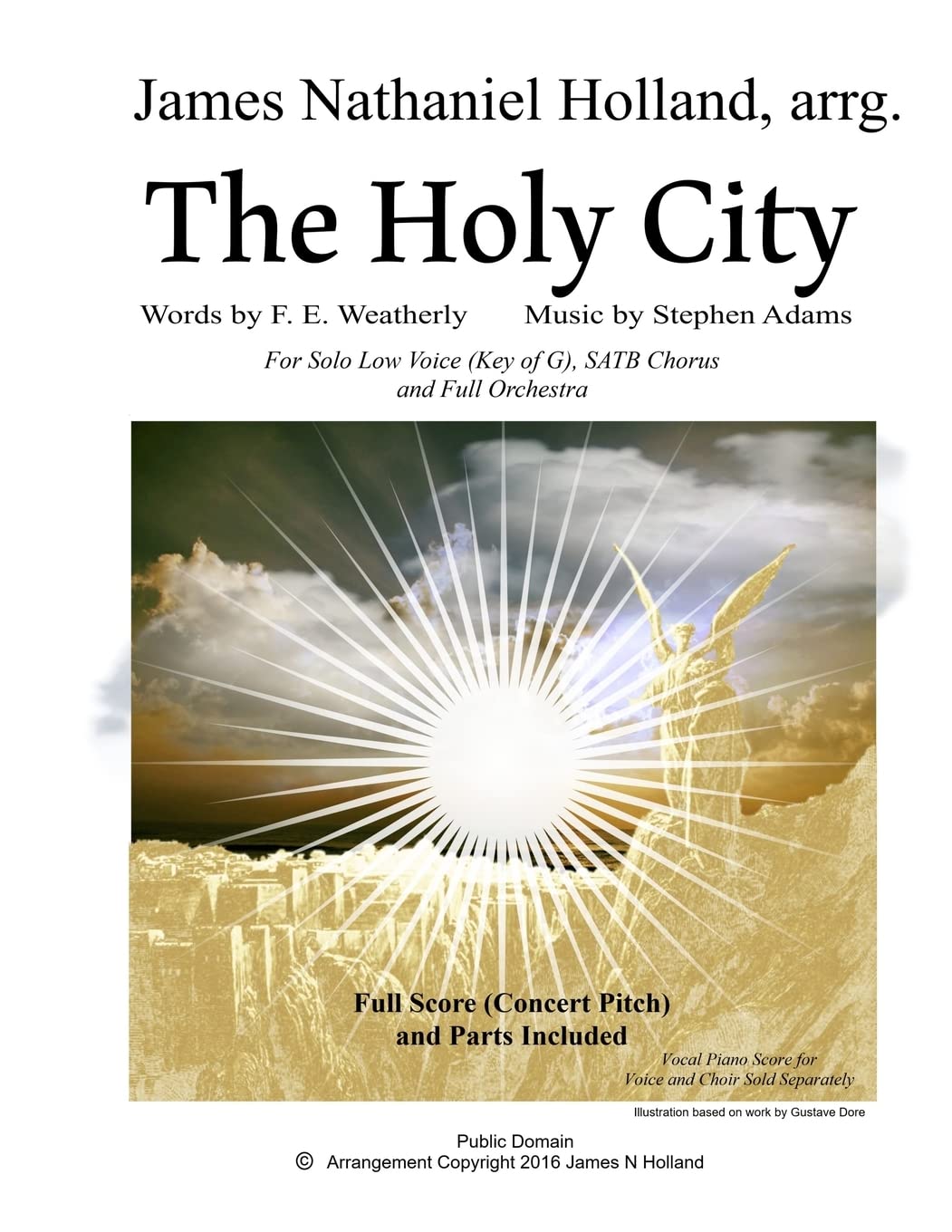 The Holy City Key of G partition chorale SATB de prestige avec orchestre