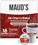 Maud's Raspberry Pochettes de café au chocolat, 50 ct, café au goût de rôti moyen dans des pastilles à usage unique – 100% Arabica Beans, Compatible avec Keurig K Cups Maker
