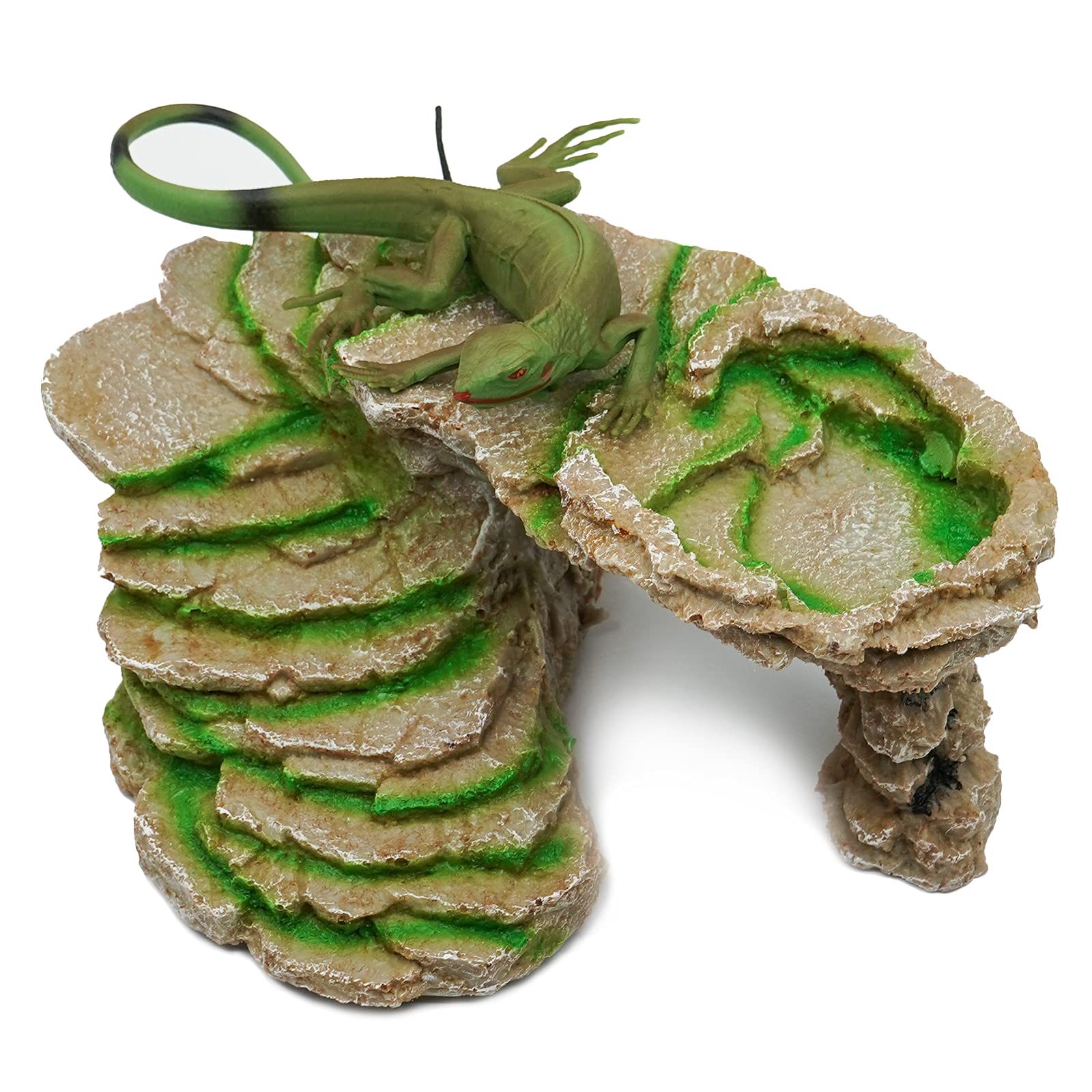 Abri pour Tortue Terrasse Trou de Tortue Peau Decoration Aquarium Cachette Reptile ​RéSine Bronzage Rock Barbu Dragon Accessoires Reptile DéCoration