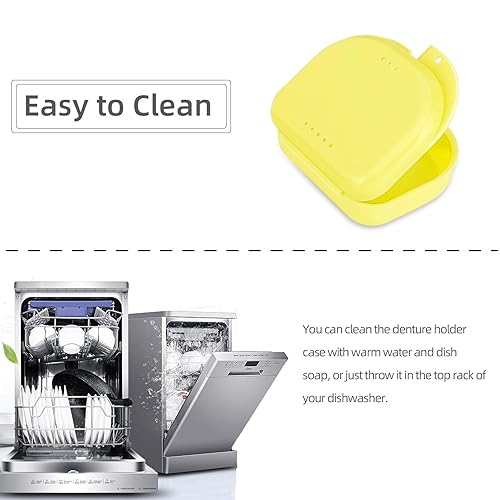 Miniatura 4 de Estuche protector bucal para ortodoncia con orificios de ventilación, soporte de dentadura para alineador, pequeña para el hogar, oficina, viajes,