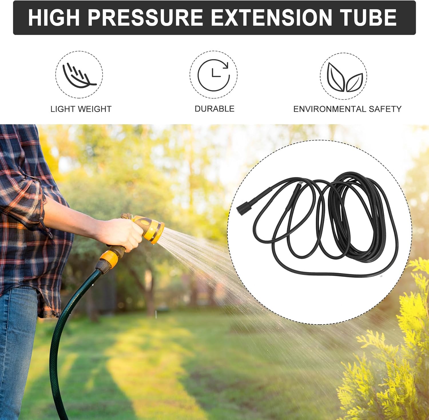 Pressure Washer Extension Hose for K2 K3 K4 8 Meter High Pressure Washer Hose for Car Cleaning Sturdy Water Cleaning Tube