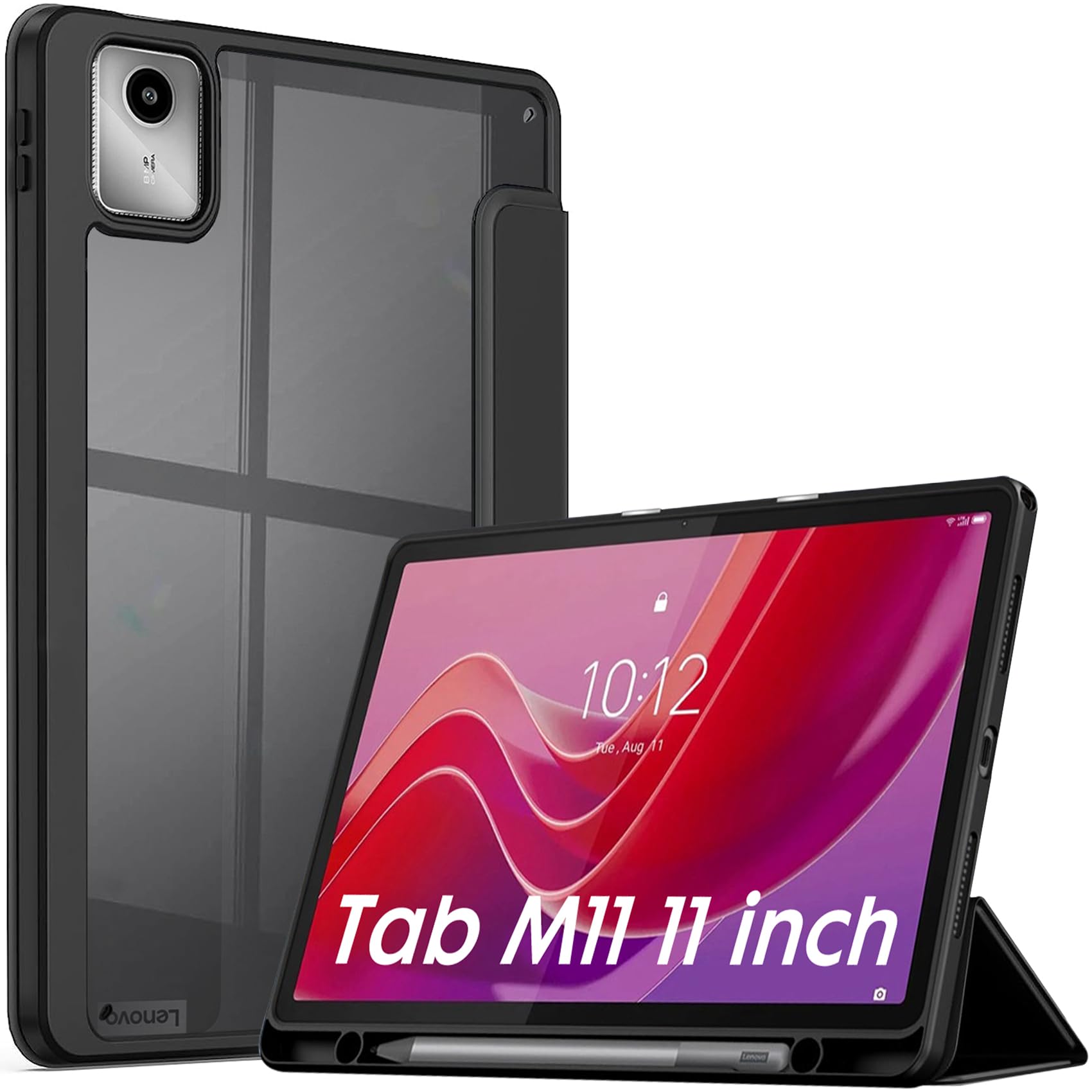 Robustrion Cover for Lenovo Tab M11 Cover Case, Hybrid Flip Cover for Lenovo Tab M11 Tablet 11 inch with Pencil Holder [ Auto Sleep Wake Support] - Black (B0CYLZ9M64) Amazon Price History, Amazon Price Tracker