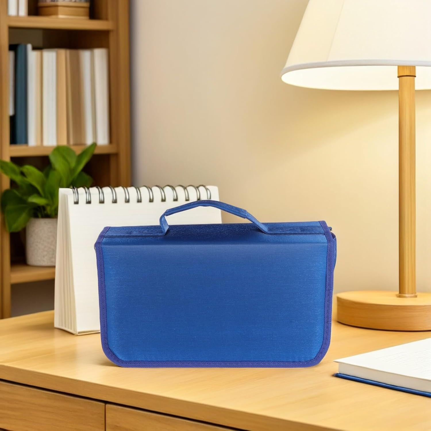 SHINEOFI 2pcs CD DVD Disc Storage Binder Organizer 128 Capacity with Zipper Dustproof Protective Case for Car Home Office Travel Random Color