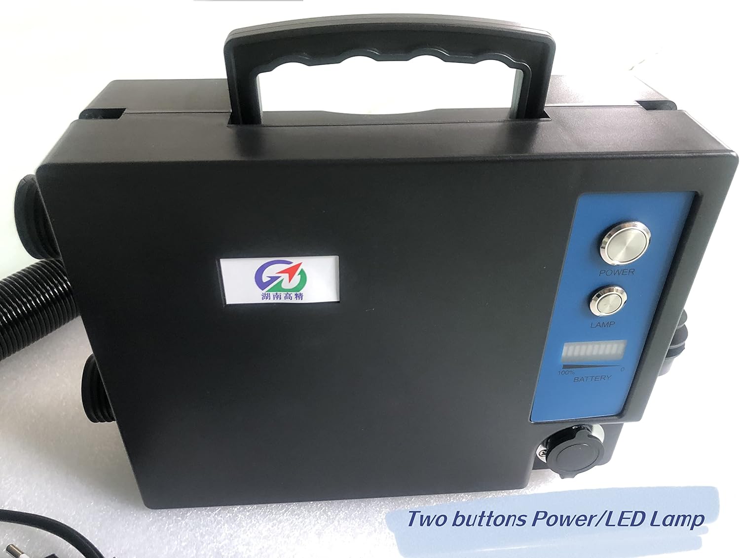 High Power Electric Inflation Pump, Electric Air Pump, DC24V,Air Cushion Bed Charging Pump, Portable Electric air Pump for Outdoor Rubber Boat,Vacuum Storage, with LED Lamp and 3 Nozzles