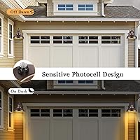 Vista 3 de Aplique de pared al aire libre del anochecer al amanecer, aplique de pared al aire libre, luces de montaje en pared exterior vintage, lámpara