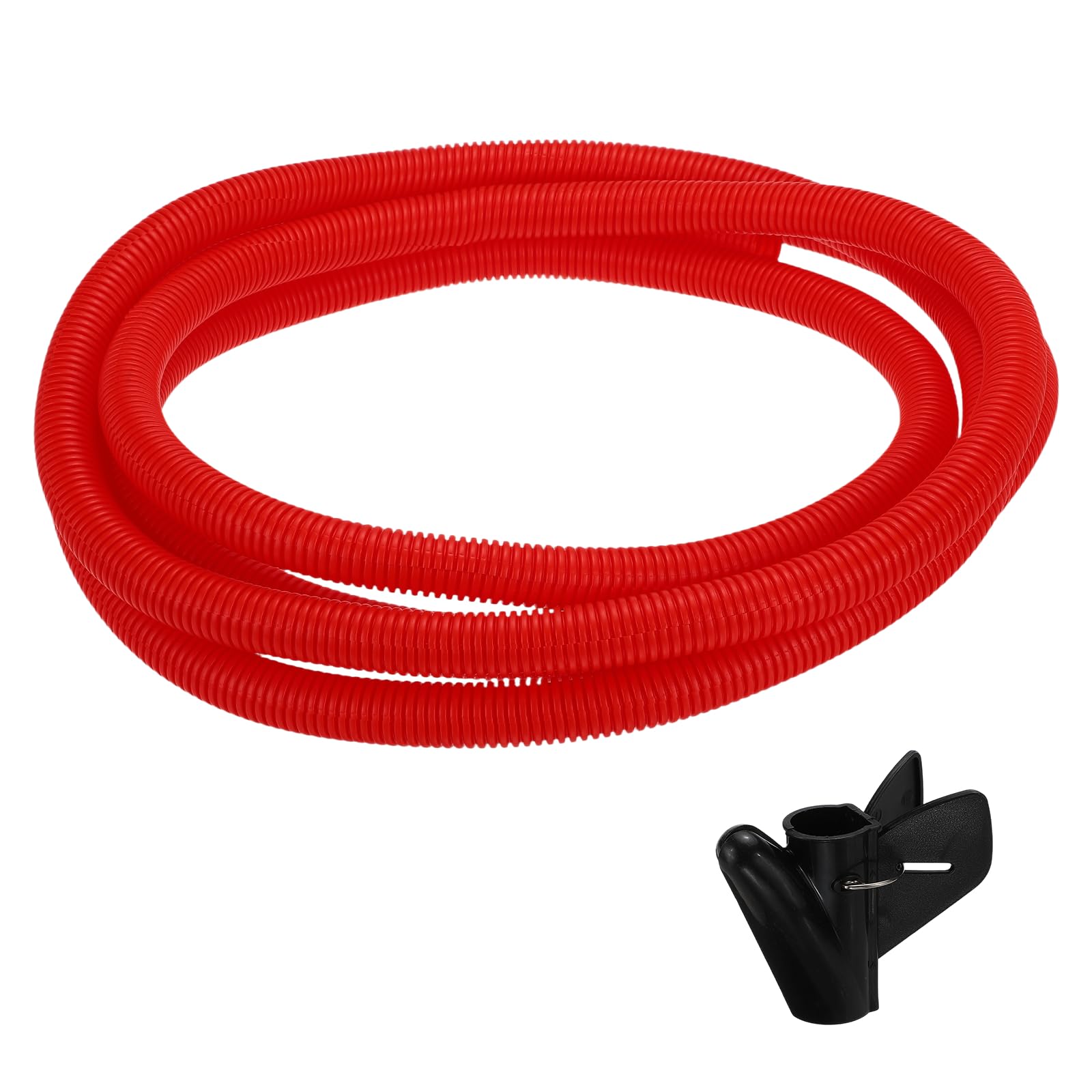 sourcing map Split Wire Loom Tubing 1"(23mm) ID 20FT(6m) with Installation Tool, Heat & Cold Resistant -40F to 257F Plastic Flexible Conduit Cord Protector for Electrical Wires Cable, Red