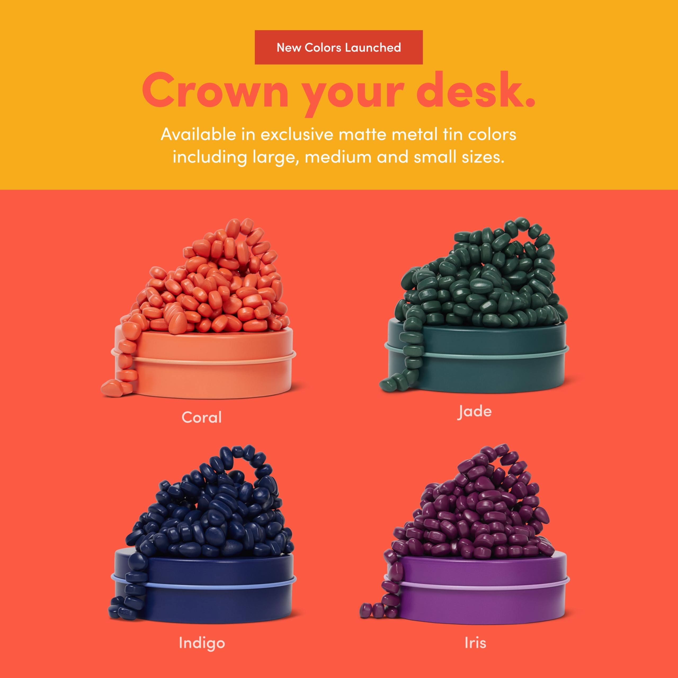 Speks Crags Ferrite Putty | 1000+ Ferrite Stones in a Tin | Fidget Toy for Adults & Teens 14+ | Desk Toy for Office or Stress Relief Present | Matte Coral, Large