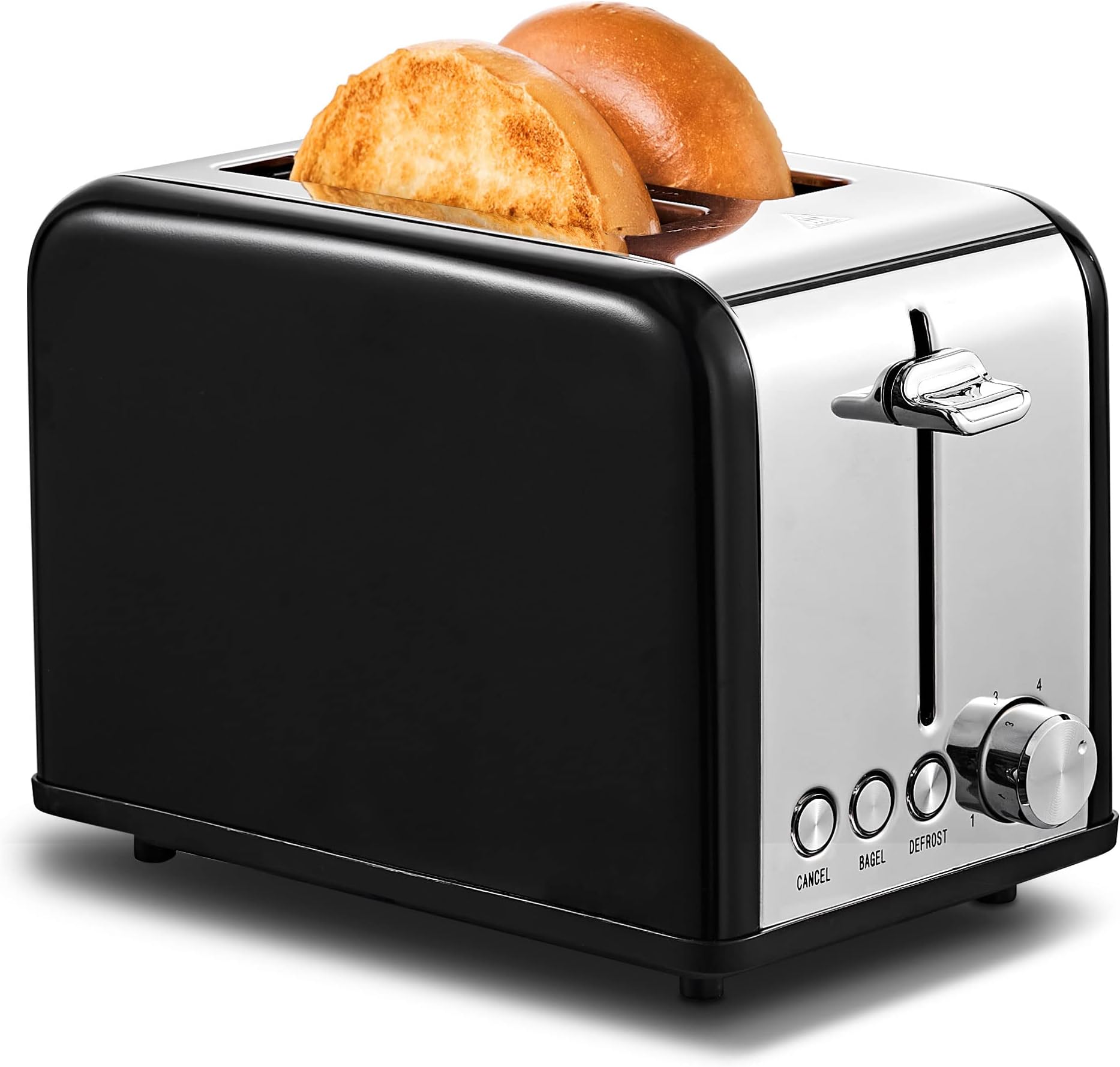 Toaster 2 Slice, Retro Small Toaster with Bagel, Cancel