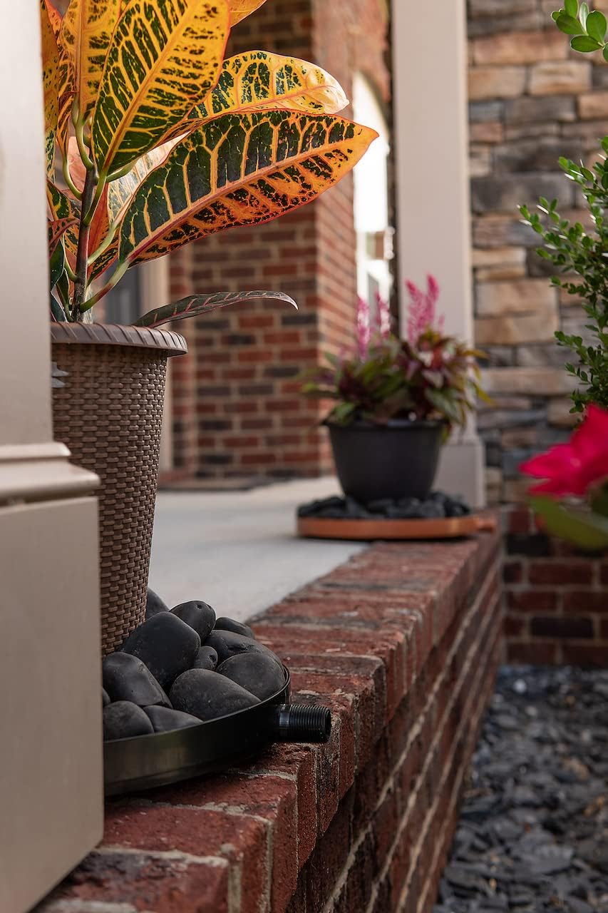 Drain Away Terra Cotta 22 Inch Plant Saucer Heavy Duty Drain Tray for Large Pots Indoor Outdoor Waterproof UV Resistant | Protect Floors Decks | 12in 15in 22in | White Gray Terra Cotta Black