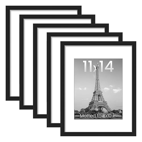 upsimples 11x14 Picture Frame Set of 5, Display Pictures 8x10