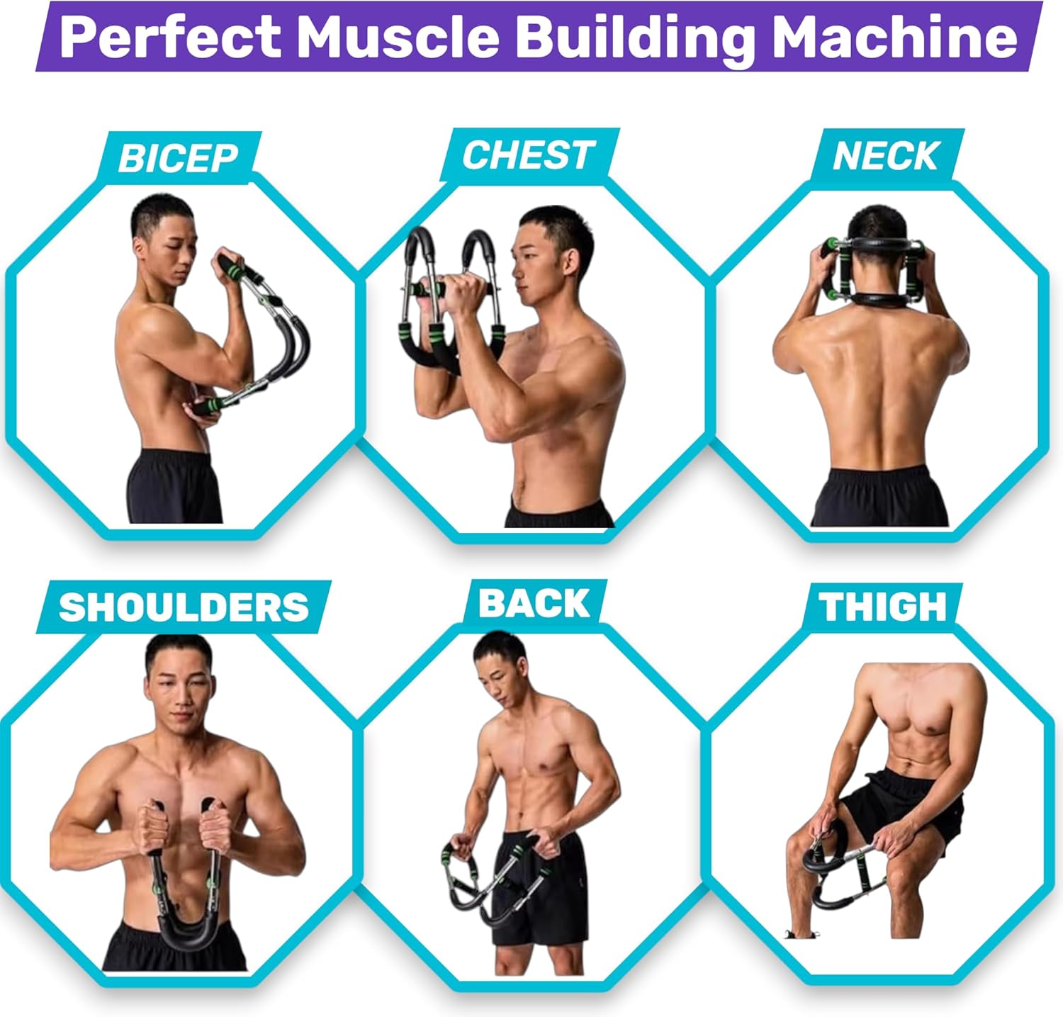 Adjustable Power Twister Arm Trainer 60–110 LB, Upper Body Strength Trainer for Chest & Forearms, Detachable Home Gym Exercise Equipment for Men & Women