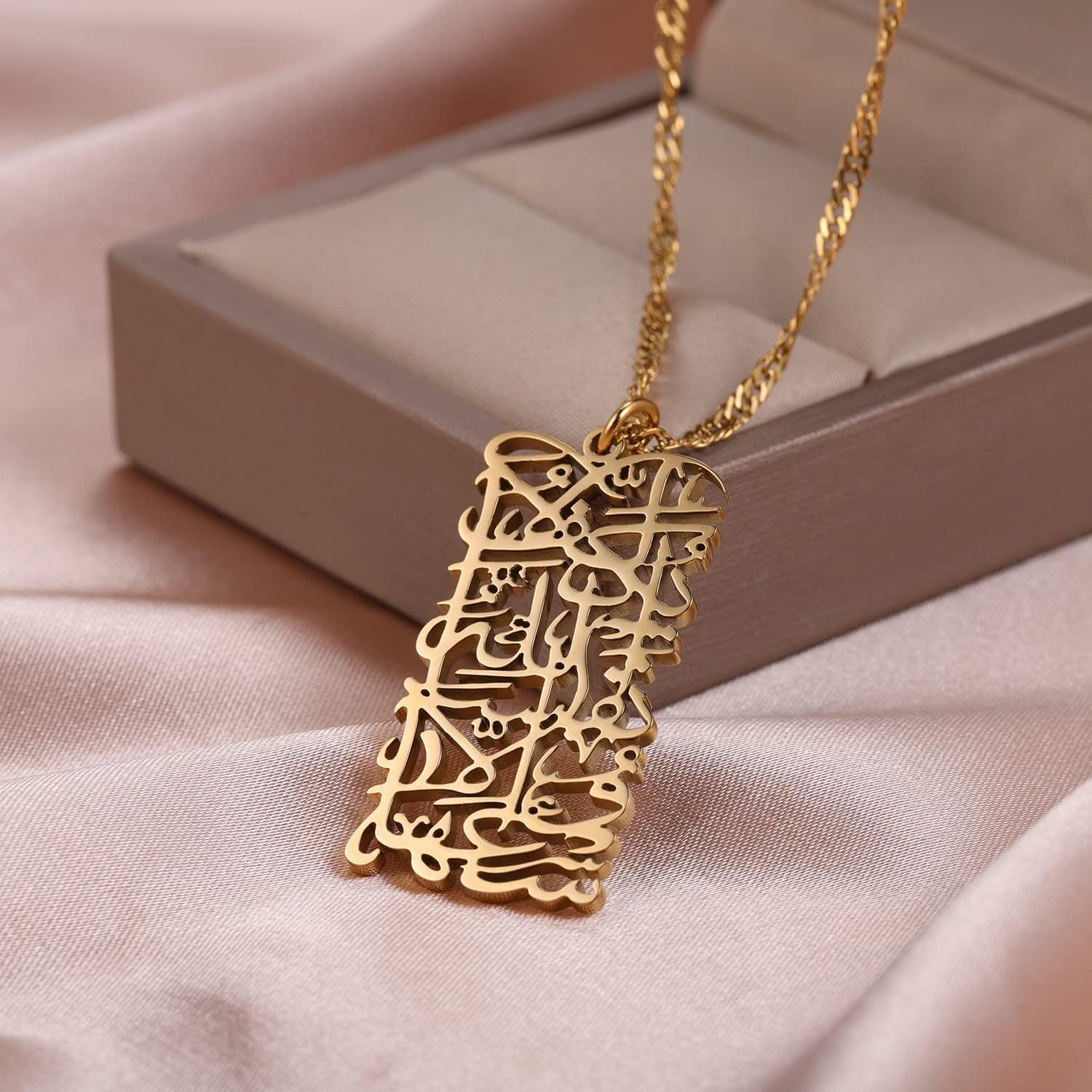 Qitian Islamic Jewelry Gifts for Women Muslim Pendant Gold Allah Arabic Necklaces Ayatul Kursi Necklace Islam Eid Ramadan Gifts for Boys Girls - Image 4