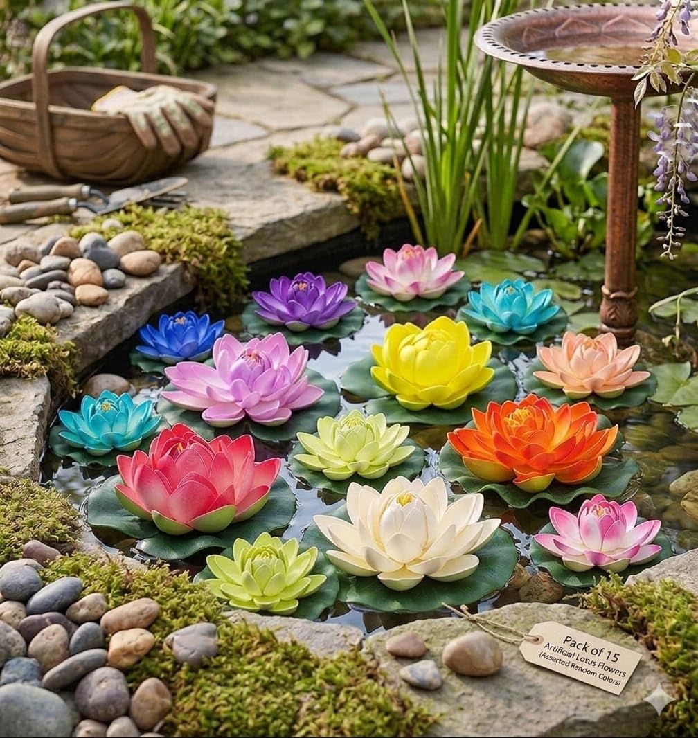 Floating Lotus Flowers - Home & Water Decor -10 Floating Lotus Flowers - Home & Water Decor -10