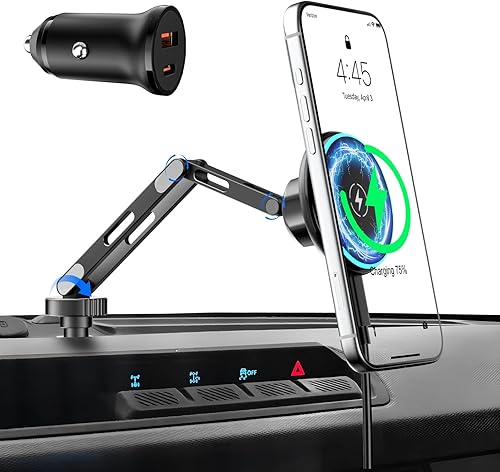 Miniatura 10 de CloudValley Soporte de teléfono para Ford Bronco 2021 2022 2023 2024 2025 2/4 puertas, sujeción fuerte para MagSafe compatible con iPhone 17 16 15