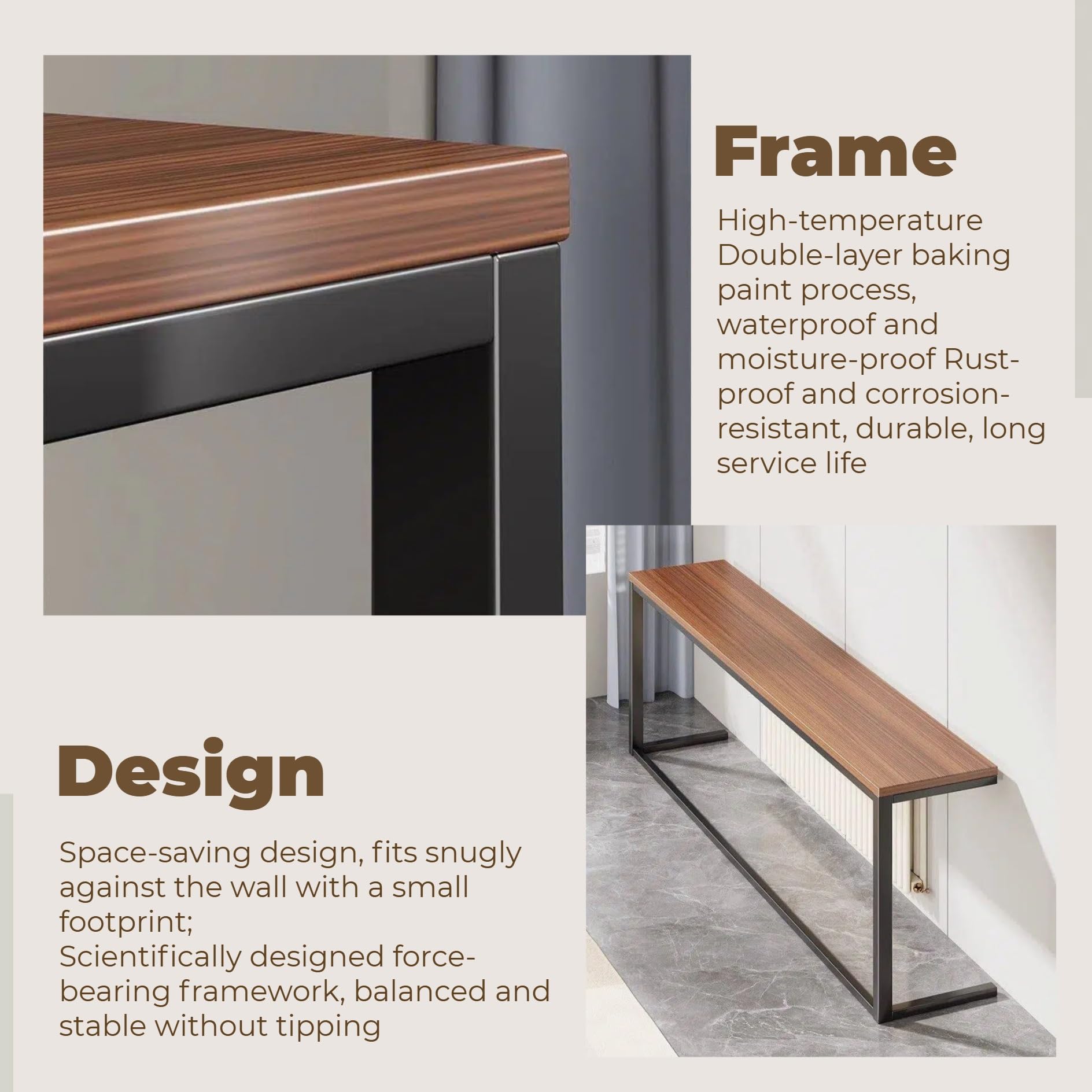 Sk - Cubierta de radiador negra para mesa de consola delgada de madera y metal para protector de calentador para sala de estar y entrada (31.5 x 5.9 pulgadas)