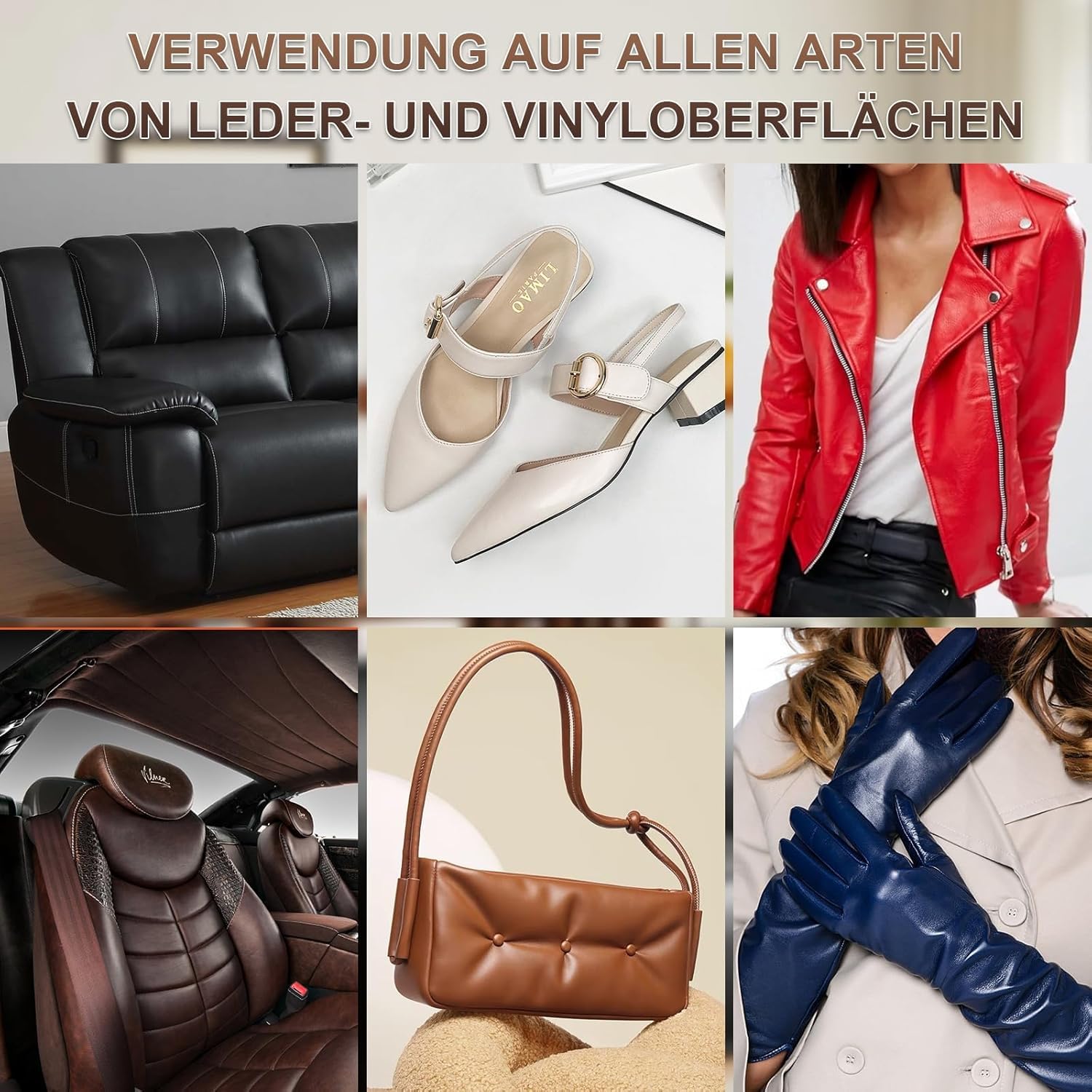 Leder Reparatur Set 10 Farben Flüssigleder Für Möbel, Sofas,Autositze & Jacken,Vinyl Kunstleder Reparatur Set Repariert Lederfarbe Risse, Löcher, Kratzer & Abblätterungen