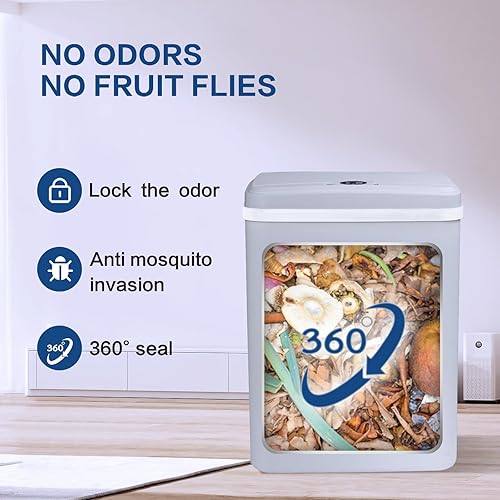 Miniatura 7 de stonespace Basurero automático para baño, 3.5 galones, sin contacto, con sensor de movimiento, cubo de basura inteligente para cocina, oficina, sala