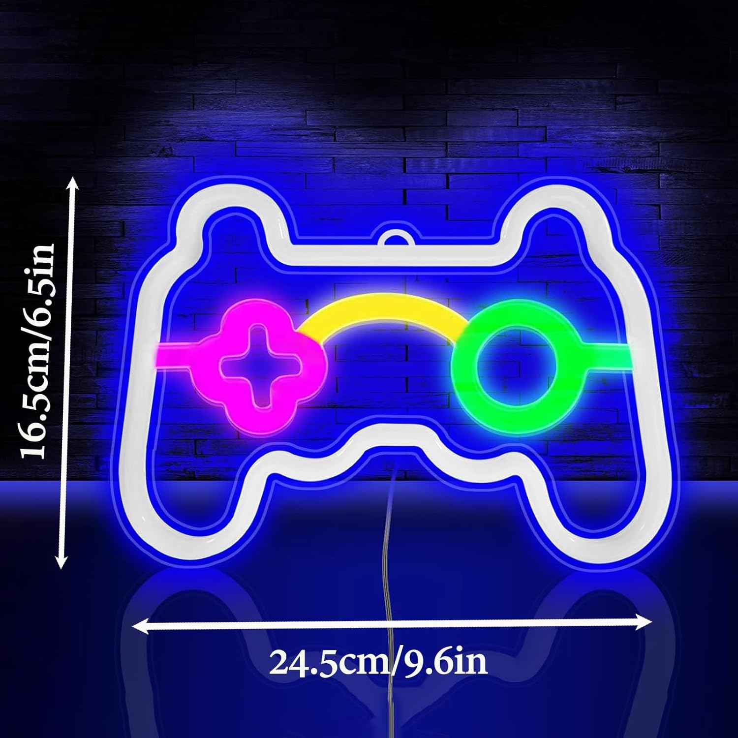 Gamer Neon Sign, Gaming Accessories Neon Sign for Wall Desk Decor Game Room Bedroom Aesthetic Game Controller Led Sign Lights USB/Battery Operated
