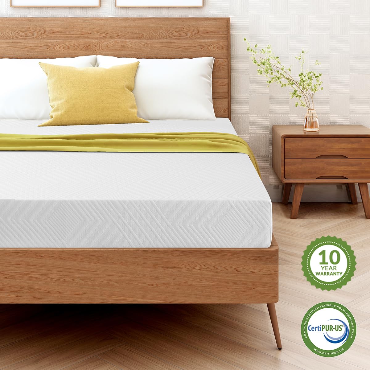 Airdown Full Mattress, 6 Inch Memory Foam Mattress with Breathable