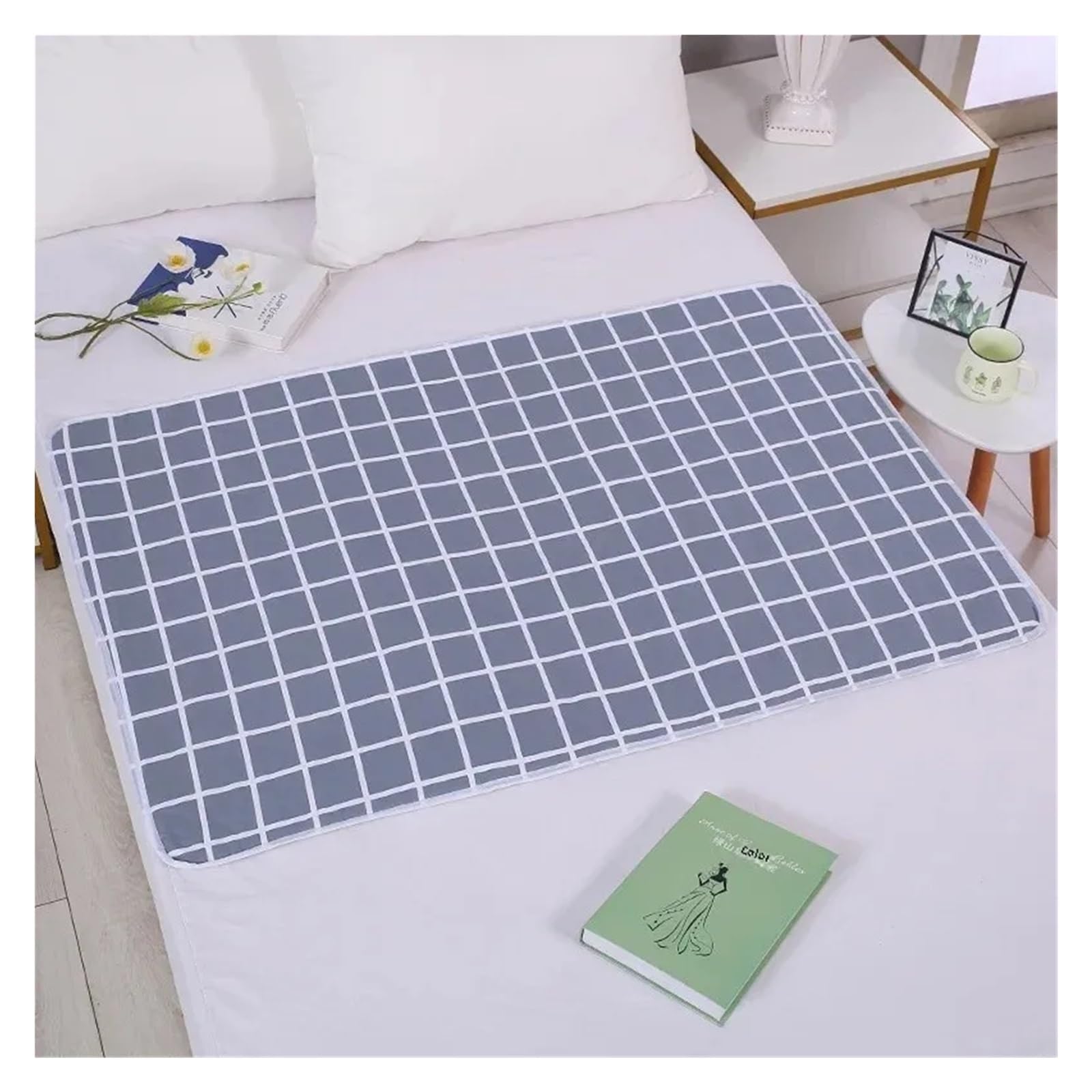 Compresa de algodón Puro, Lavable e Impermeable, for la menstruación, tamaño Grande, for Cama, for Todas Las Estaciones(200*230cm4)