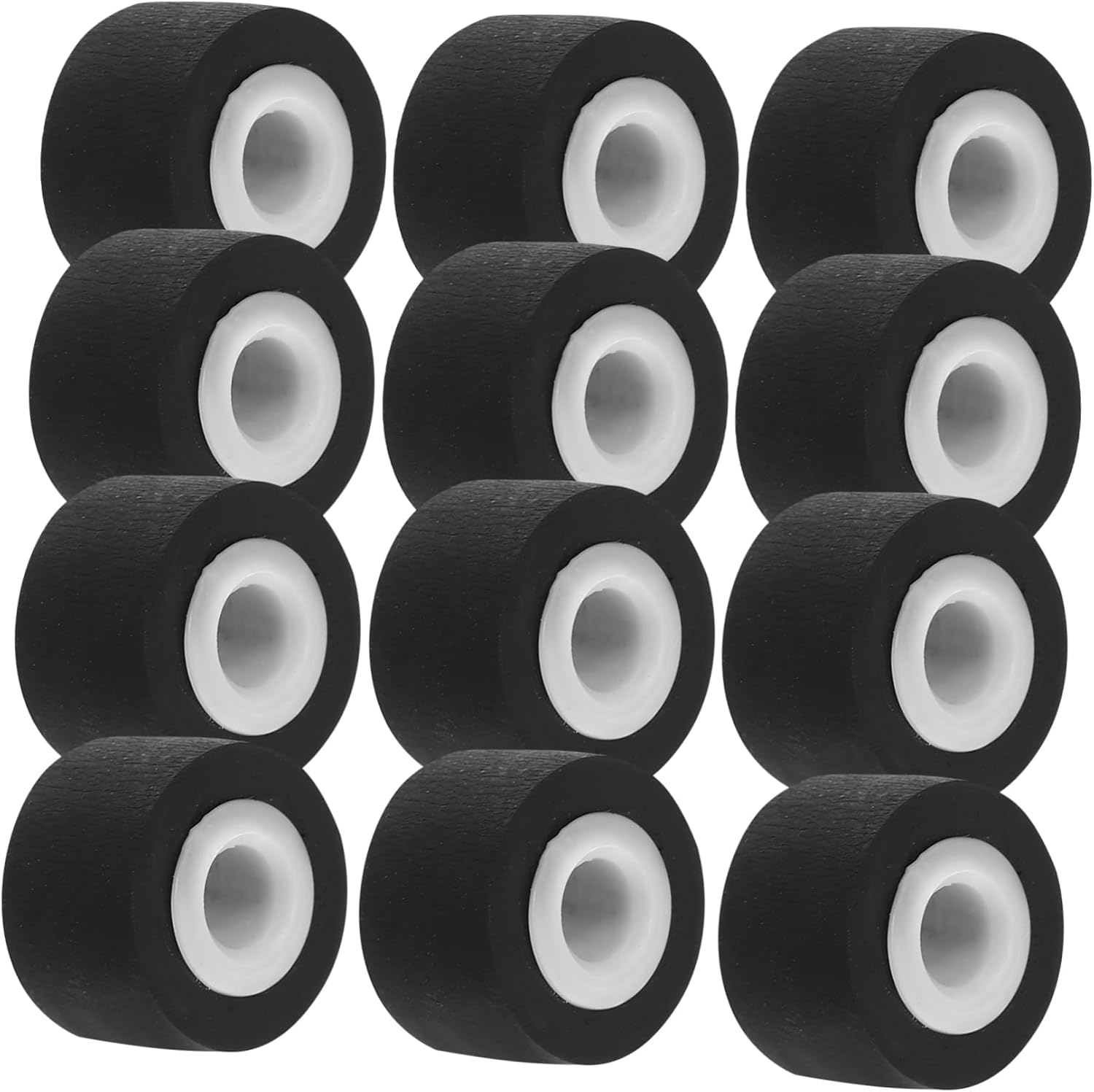 12-Pack Plastic Pinch Rollers with 9mm Bearings for Tape Cassette Radios – Easy Installation