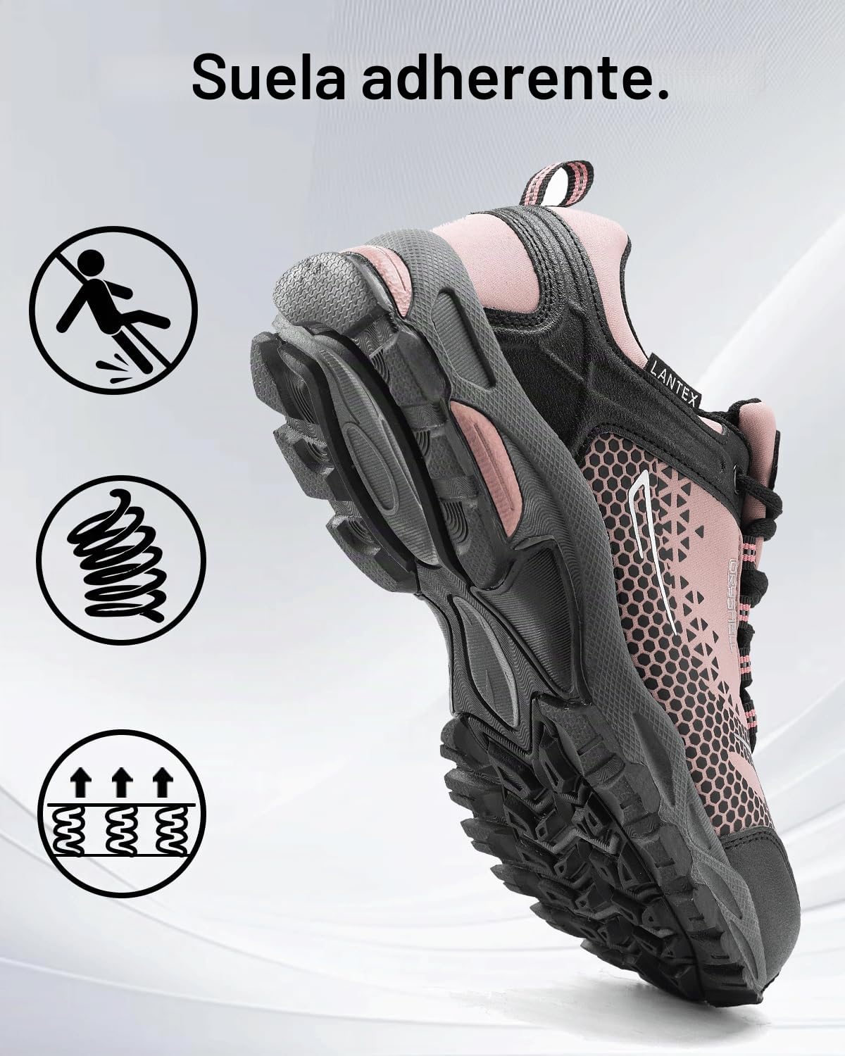 LANGDU Botas Montaña Zapatos Senderismo Hombre Mujer 38-46 | Impermeable,Transpirable,Suela Antideslizante,Cómodo,Ligero,Amortiguación,Senderismo y Montaña