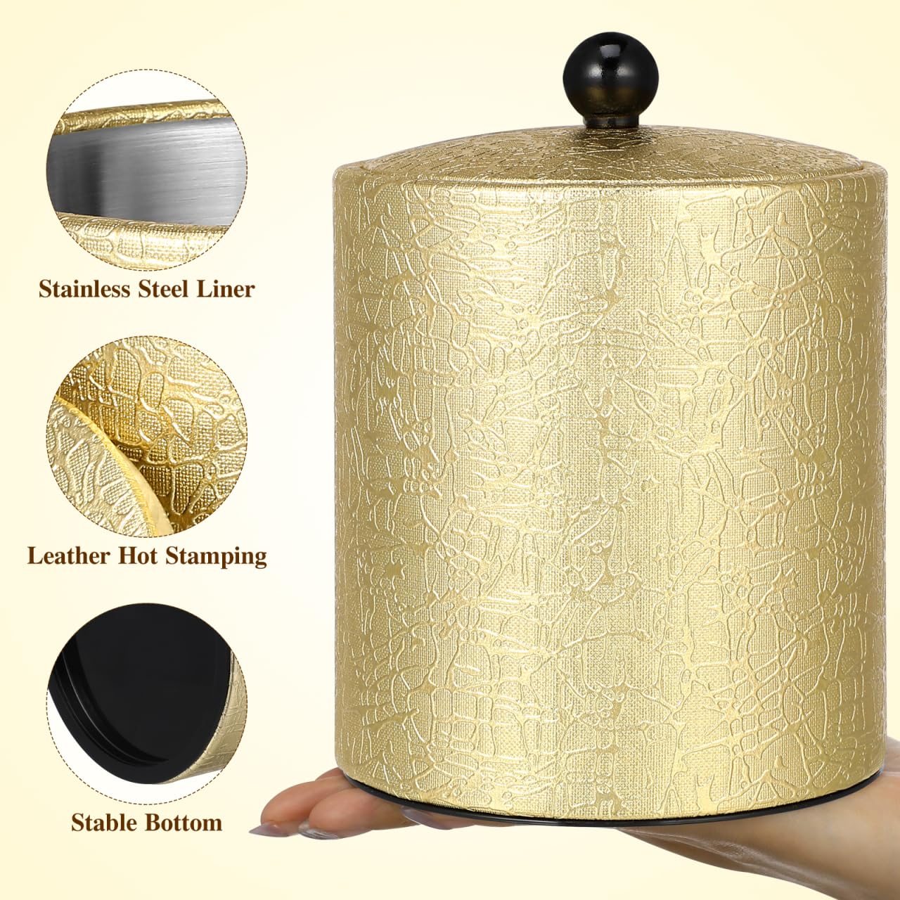 HEMOTON Cubitera de acero inoxidable con tapa, 1,3 L, incluye pinzas para hielo y colador, enfriador de hielo aislado de doble pared, enfriador de vino y champán para bar, fiesta y hogar