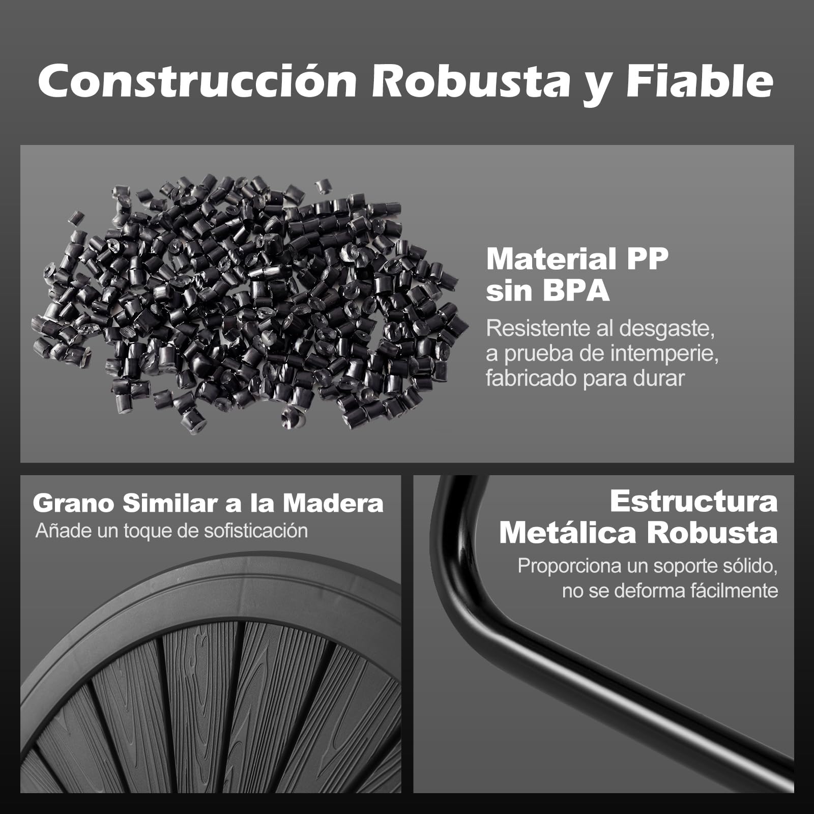 COSTWAY Compostador Giratorio 142 L, Contenedor de Compostaje con Doble Cámara, 2 Puertas Bloqueables, Rotación de 360°, Jardinero Cocina Patio Granja, sin BPA (Negro)