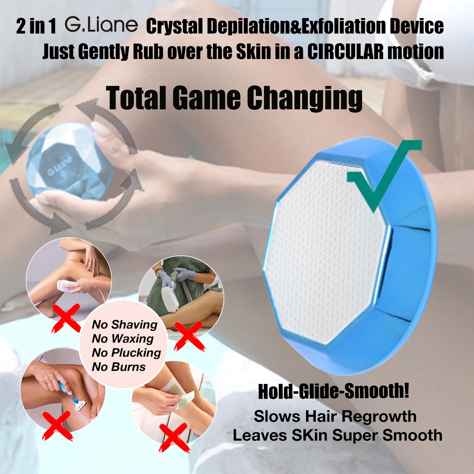 Amazon.com : G.Liane Crystal Hair Eraser,Painless Nano Hair