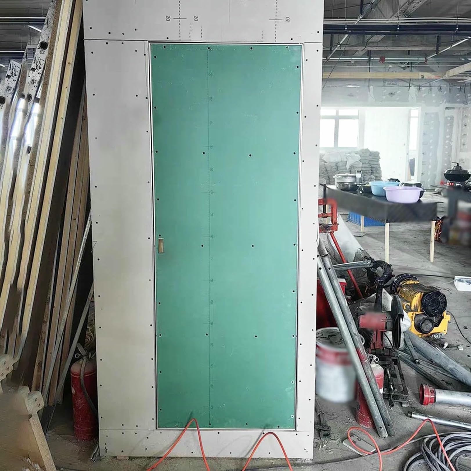 Panel de acceso para paneles de yeso industrial con manija y puerta oculta pintable