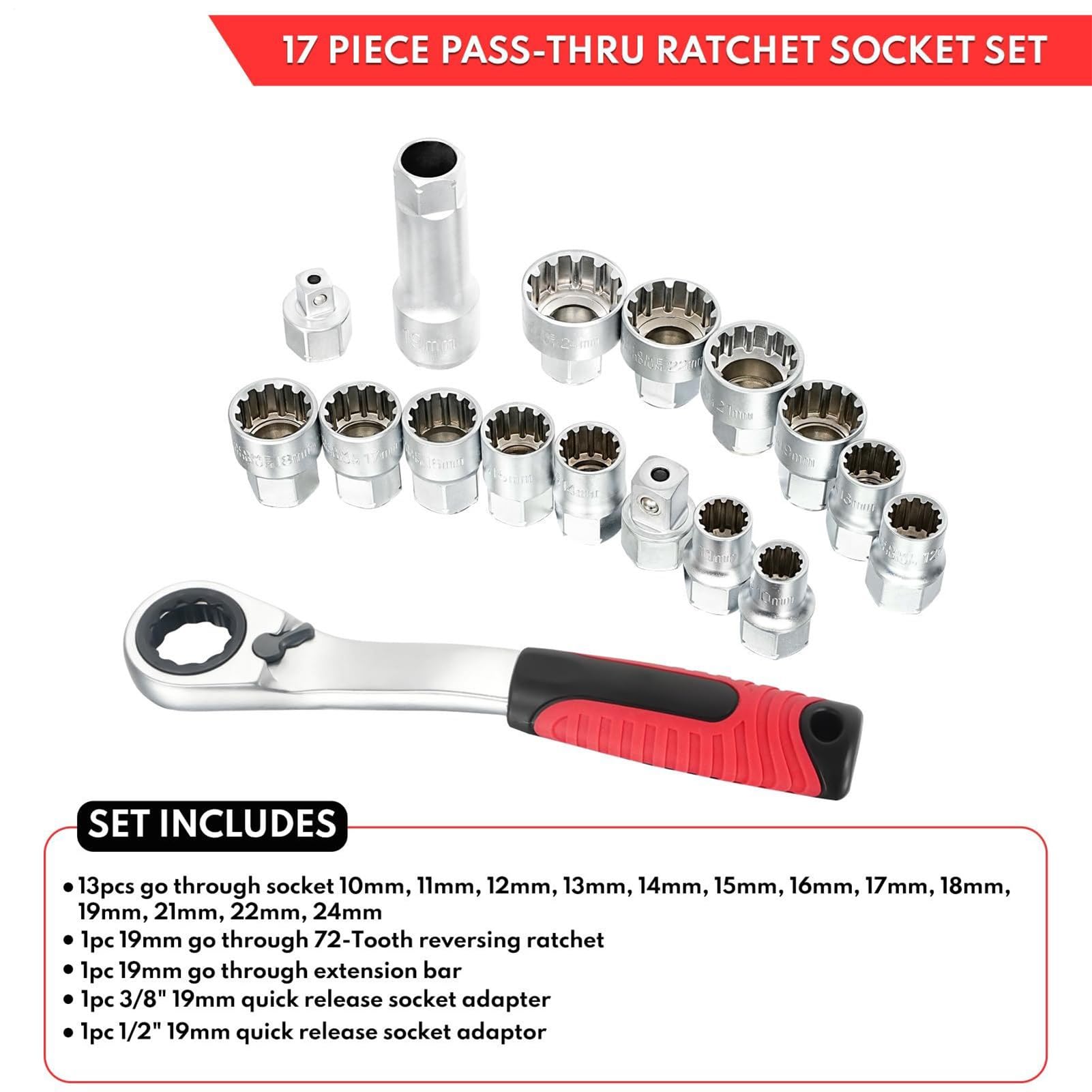 Set Bussole A Cricchetto Kit Attrezzi Manuali Compatto Portatile | Set di Attrezzi a Per Manutenzione Veicoli, Riparazione Elettrodomestici, Impianti Idraulici, Tubazioni, Quadri Elettrici