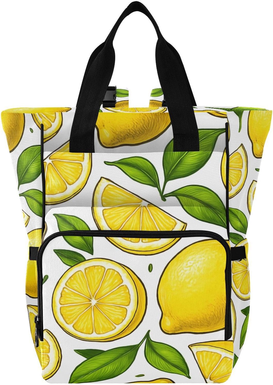 Diaper Bag Backpack Lemon Slices Travel Diaper Bags for Women, 10L Functional Baby Changing Bag with Insulted Pockets, Stroller Straps