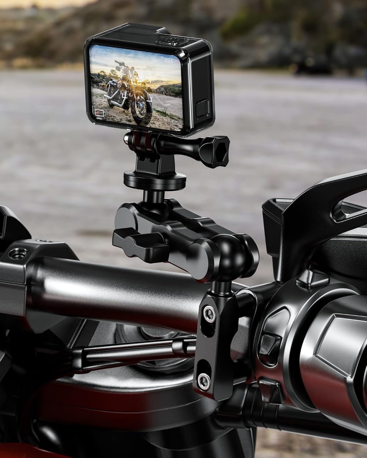 BRCOVAN Aluminum Alloy Double Socket Arm Medium Arm Compatible with RAM Mounts B Size 1" Ball Components, Fit for Bike Motorcycle Phone Mount Holder with 1'' Ball Adapter
