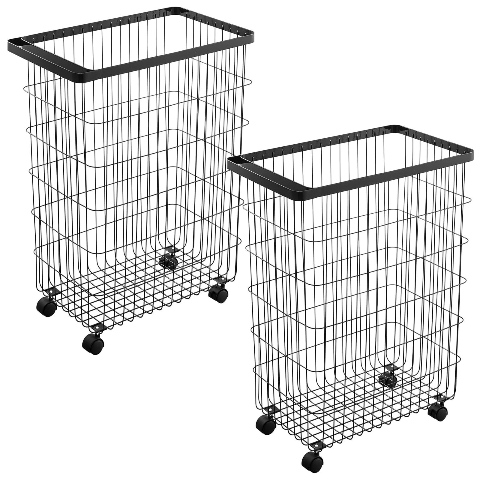 tower ブラック ランドリーバスケット 2個セット Amazon｜山崎実業  