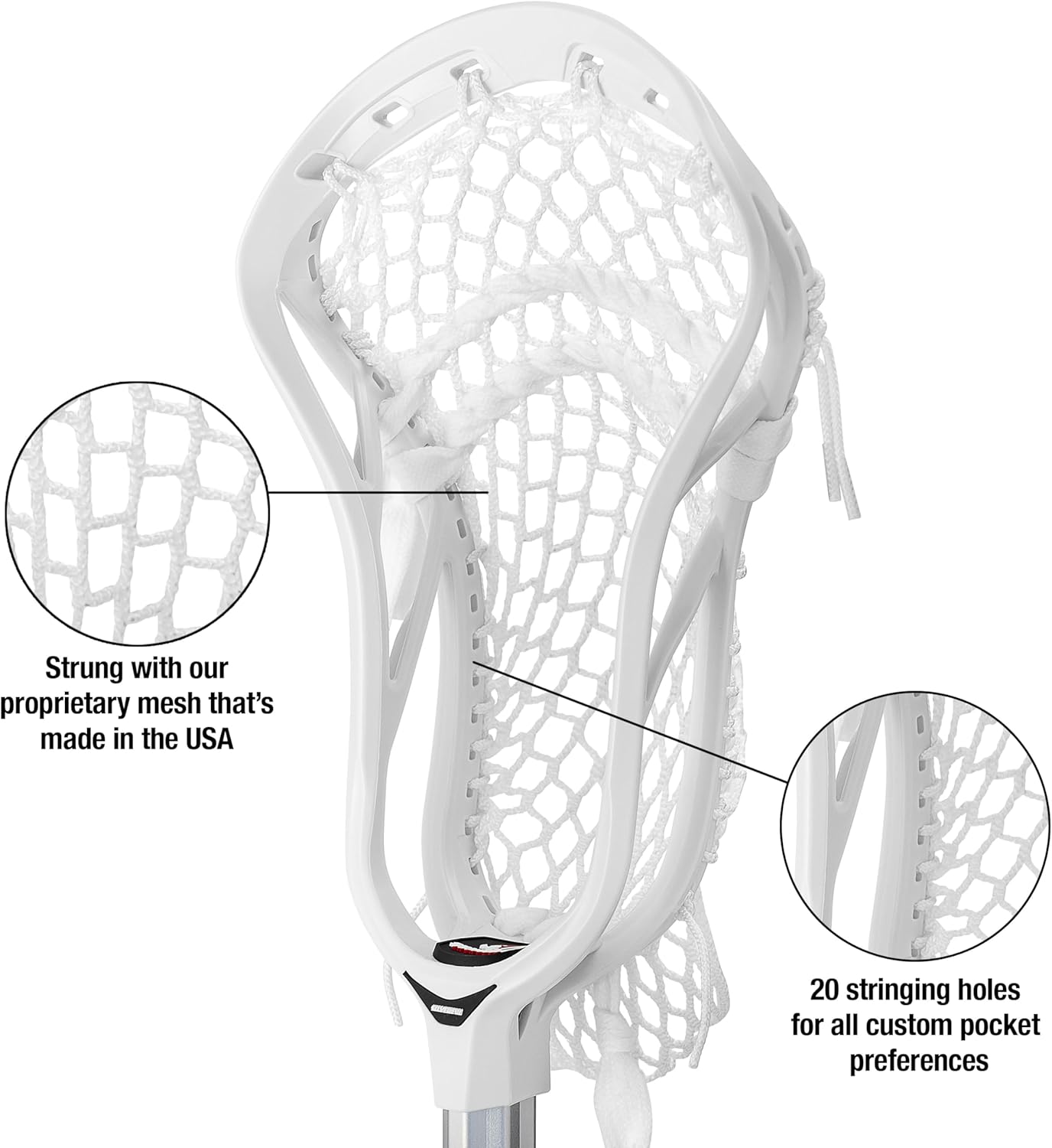 Silverfin Mens Complete Lacrosse Stick with Mesh Pocket | Youth Lacrosse Stick: Smooth, Lightweight & Durable with Sturdy Construction | Kids Lacrosse Sticks