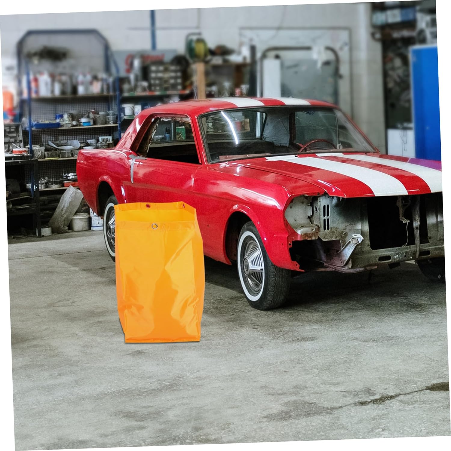 SEWACC Multipurpose Canvas Cleaning Cart Bag Replacement for Janitorial and Housekeeping Carts High Capacity Thickened Cleaning Pouch for Residential Commercial Garden and Outdoor Use