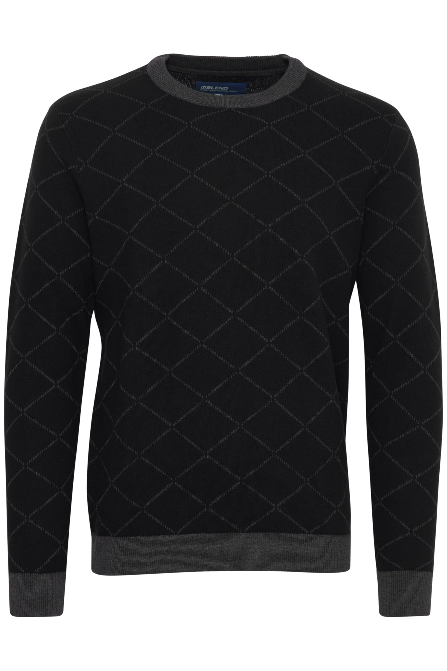 Blend BHNison Herren Strickpullover Feinstrick Pullover aus 100% Baumwolle