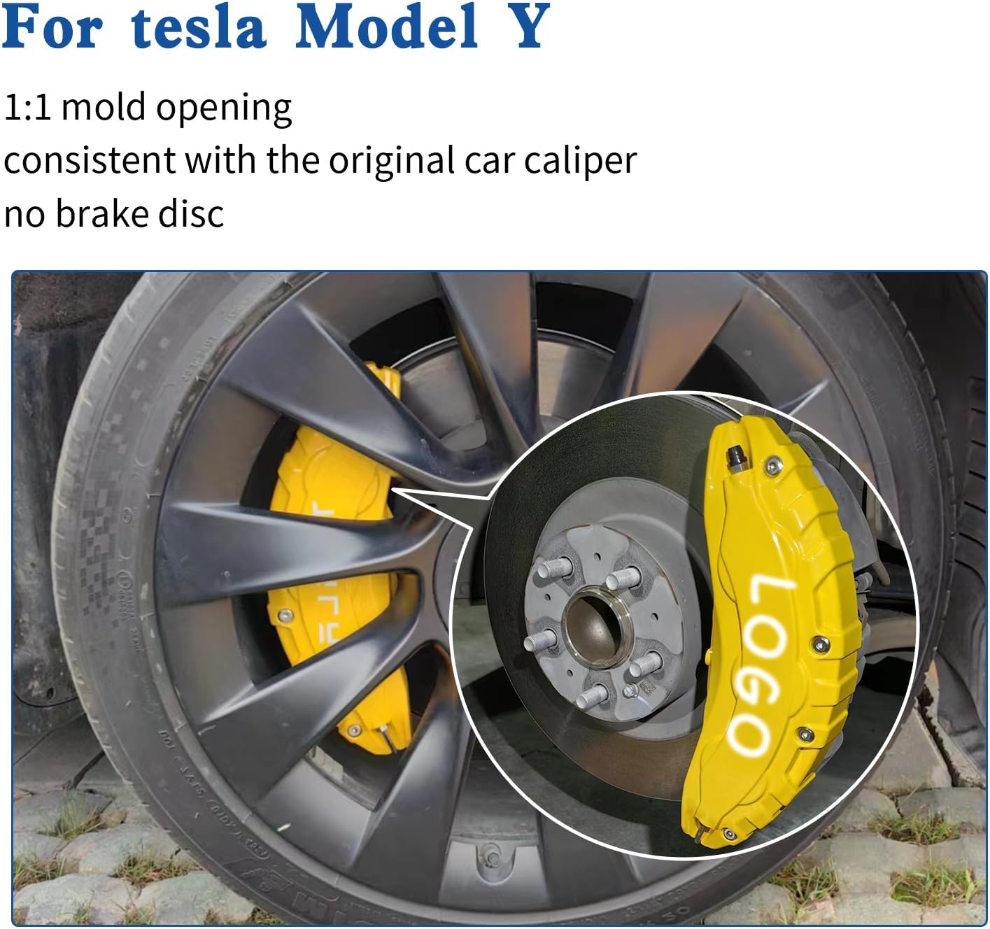TeslaモデルY 2017-2024 19&20インチブレーキキャリパーカバー Caliper Covers for Compatible with for Tesla Model Y