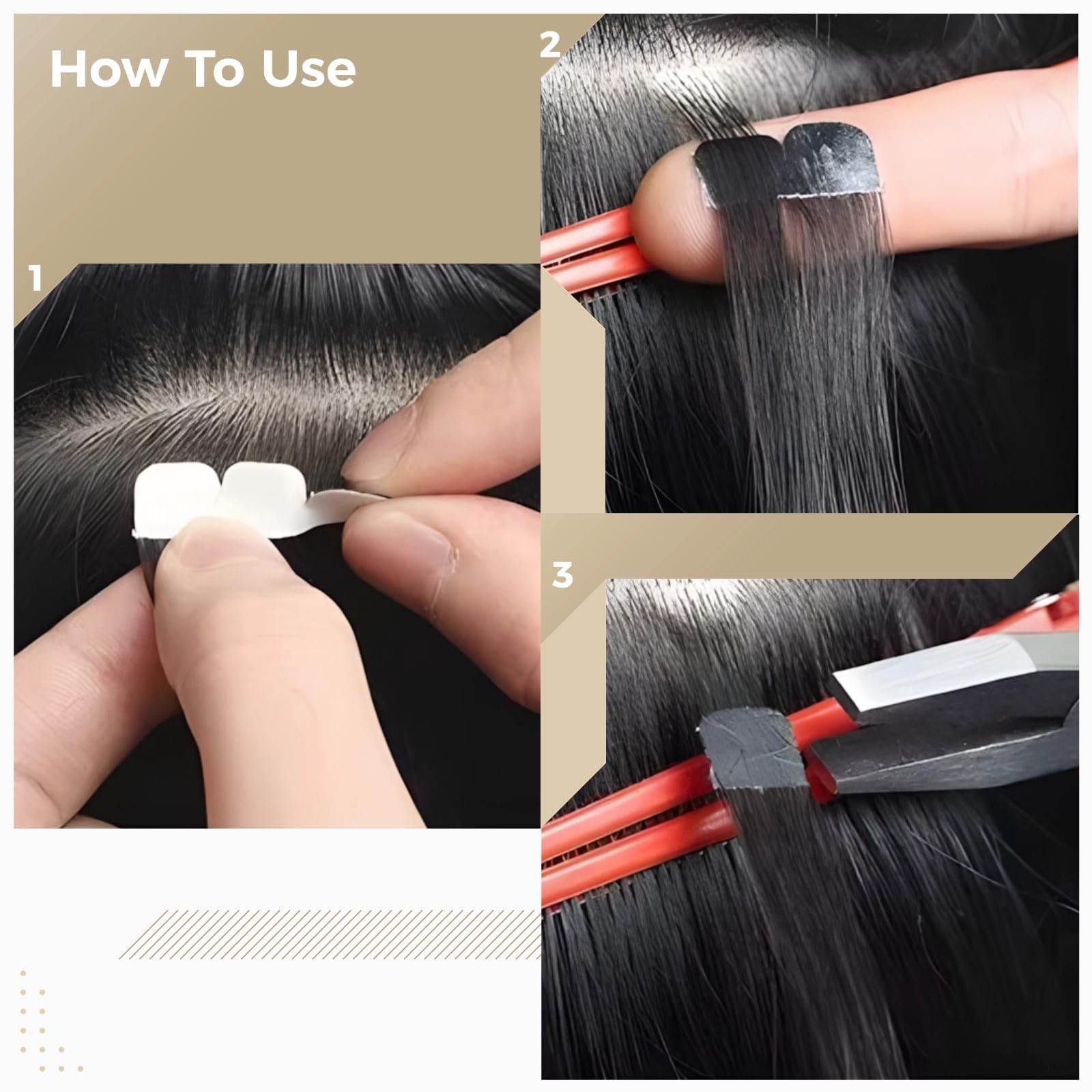 Tape-in-Haarverlängerungen aus Echthaar, 20 Zoll, 20 Stk., schwarze nahtlose Strähnen, leicht anzubringen und sicher, für mehr Länge und Volumen, natürliches Ergebnis