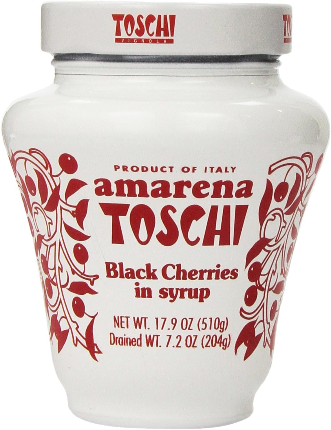 Amarena Toschi Italian Black Cherries in Syrup 17.9 Oz.
