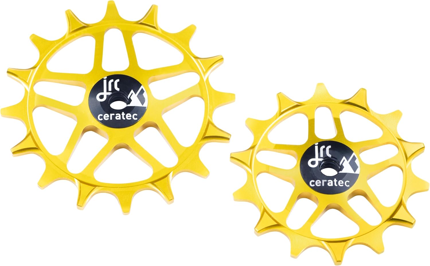 JRC Components 14/16T Ceramic Pulley Wheels – CNC Machined 7075-T6 Aluminum Body with Hybrid Ceramic Bearings – Compatible with SRAM Eagle T-Type 12-Speed Derailleurs