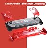 UYIYE Funda Protectora para Steam Deck OLED y LCD con Soporte Roja | Agarre Ergonómico de Cuero, Cubierta Anti-Golpes y Anti-Caídas, Delgada y Refrescante, Ajuste Preciso 1:1 con Soporte Integrado Accesorios de Juego 5