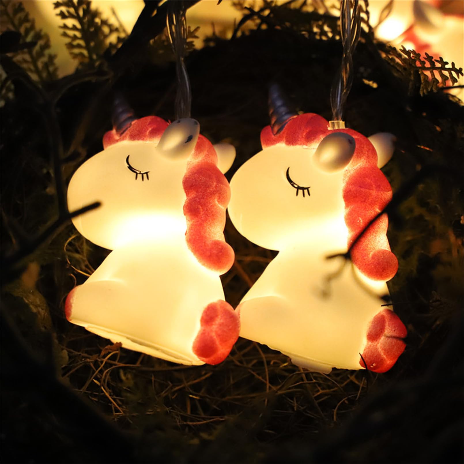 Fantasee Einhorn Lichterkette – 1,5 M, 10 LED, Batteriebetrieben (2x AA), Warmweiß, Für Kinderzimmer & Party