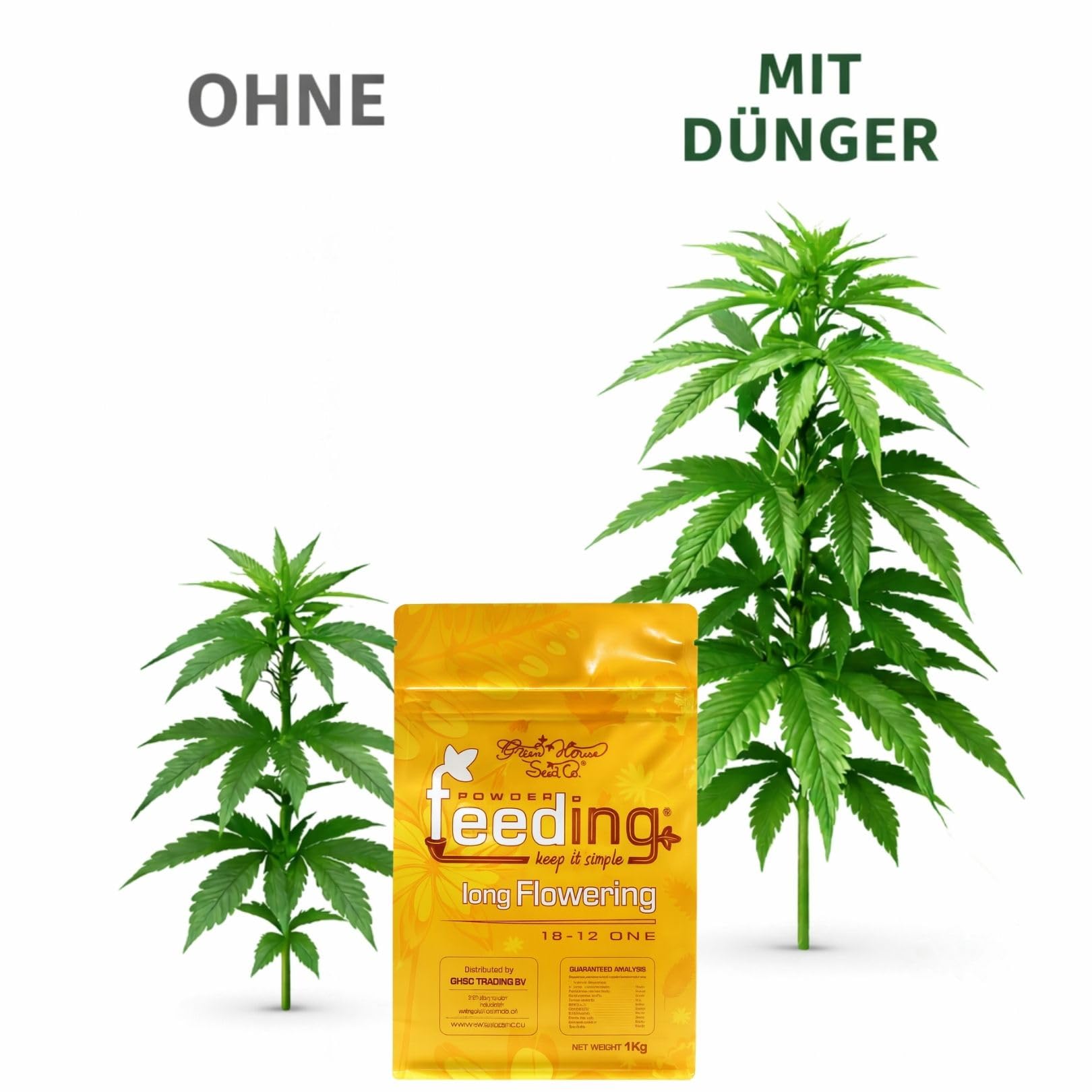 Weedness Green House Feeding Long Flowering 1 Kg - NPK Dünger Grow Anbau Indoor Erde Flüssigdünger Organischer Bio