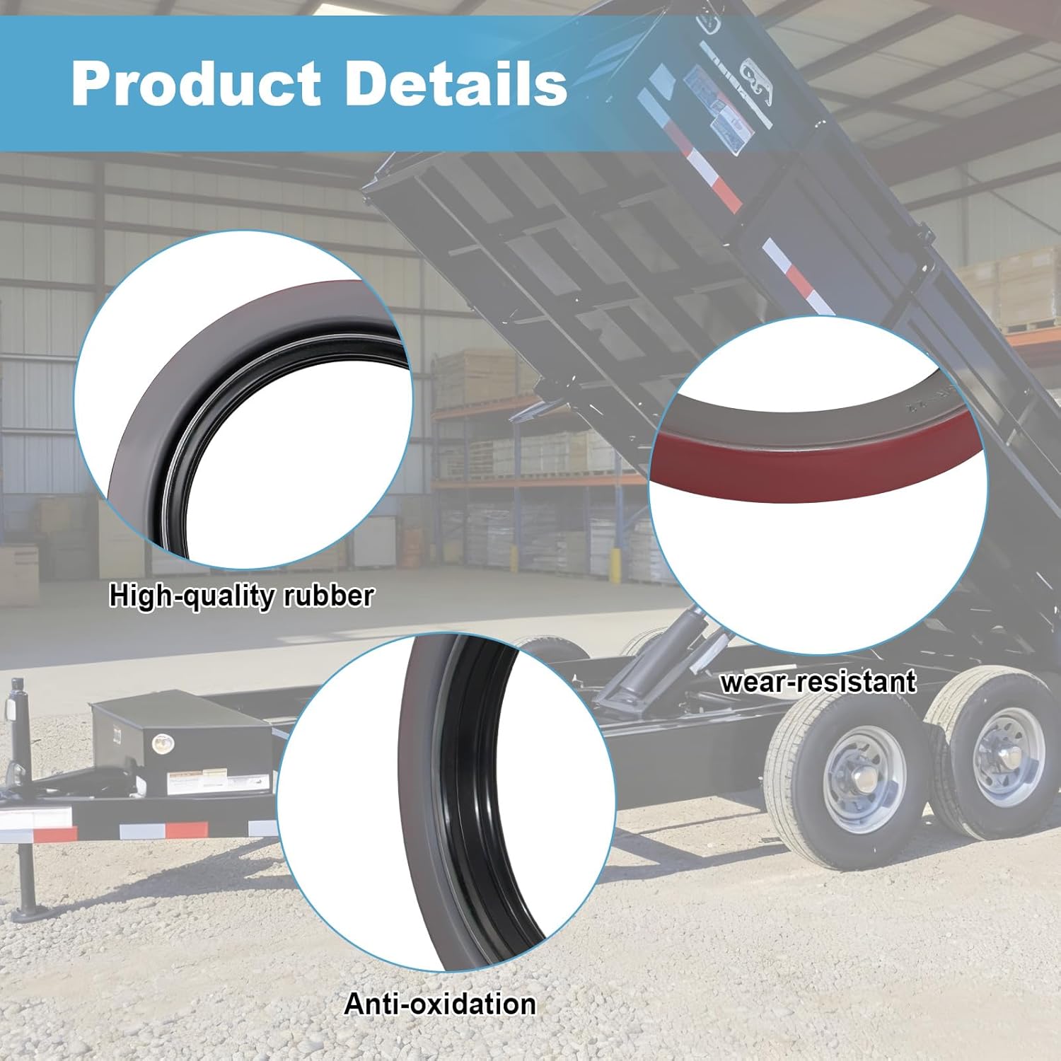 4PCS Oil Seal Bearing 010-056-00, ID 3.125" x OD 4.5", Compatible With Dexter 10K/12K/15K, AL-KO 10K-16K, Rockwell 12K-16K Trailer Axles, Replace 568217 091023 Oil Seals