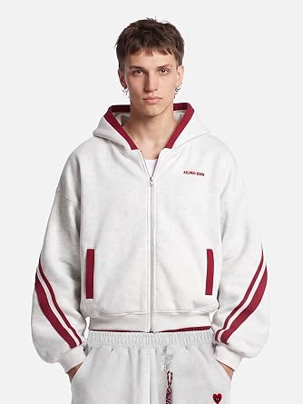 Aelfric Eden Boxy Hoodie Men's Basic Zip Up Sweatshirt