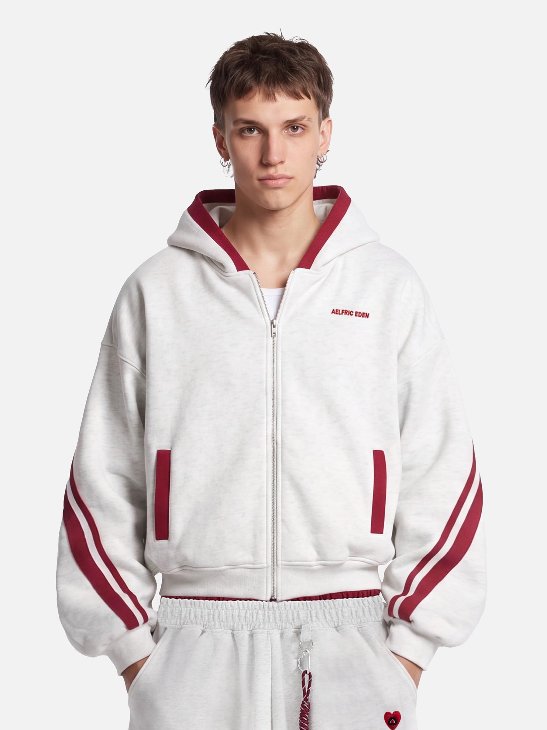 Aelfric Eden Boxy Hoodie Herren Basic Zip Up Sweatshirt