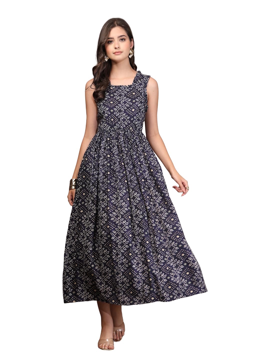 Dress for Women | New Rayon Floral Printed Flared Maxi Dress for Women & Girl's-image-15