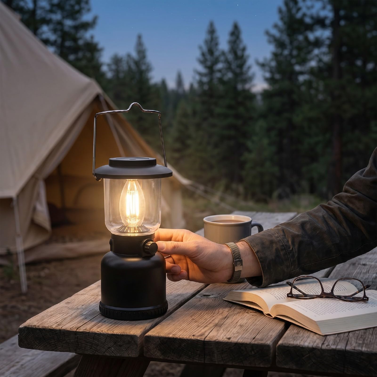 banapoy Lanterna da Campeggio a LED, Portatile Vintage Appesa